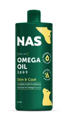 Natural Animal Solutions Omega 3 , 6 & 9 for Dogs and Horses  -  1 litre