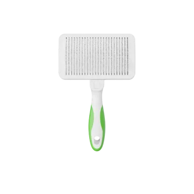 Andis Self Cleaning Slicker Brush White Lime Green