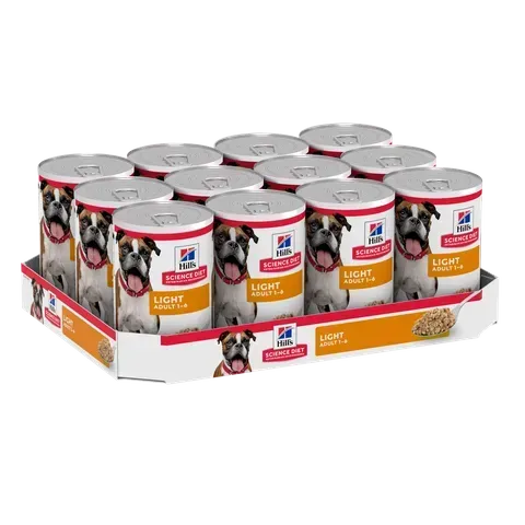 Hills Science Diet Canine Adult Light  -  12 x 370 grams