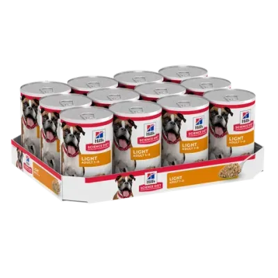 Hills Science Diet Canine Adult Light  -  12 x 370 grams