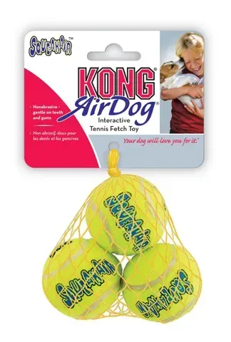 Kong Airdog Squeaker Ball  Small  - 3 pack
