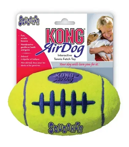 Kong Airdog Squeaker Football  -  Small