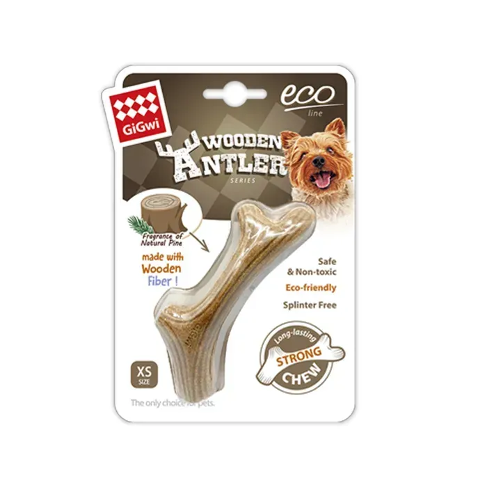 GiGwi Antler Wooden Chew Toy  -  X Small