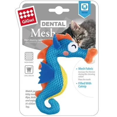 GiGwi Dental Mesh With Catnip Seahorse