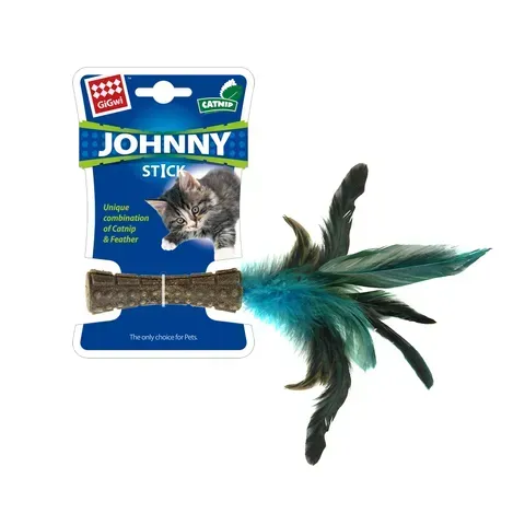 Gigwi Johnny Stick Catnip with Colour Feather