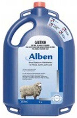 Virbac Alben Sheep & Goat Wormer  -  5 litre