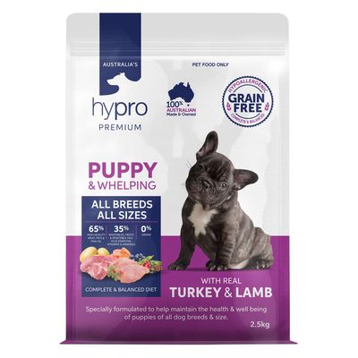 Hypro Premium Grain Free Turkey And Lamb All Breed Puppy Dry Dog Food  -  2.5 kg