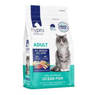 Hypro Premium Grain Free Ocean Fish All Breed Adult Dry Cat Food  -  9 kg