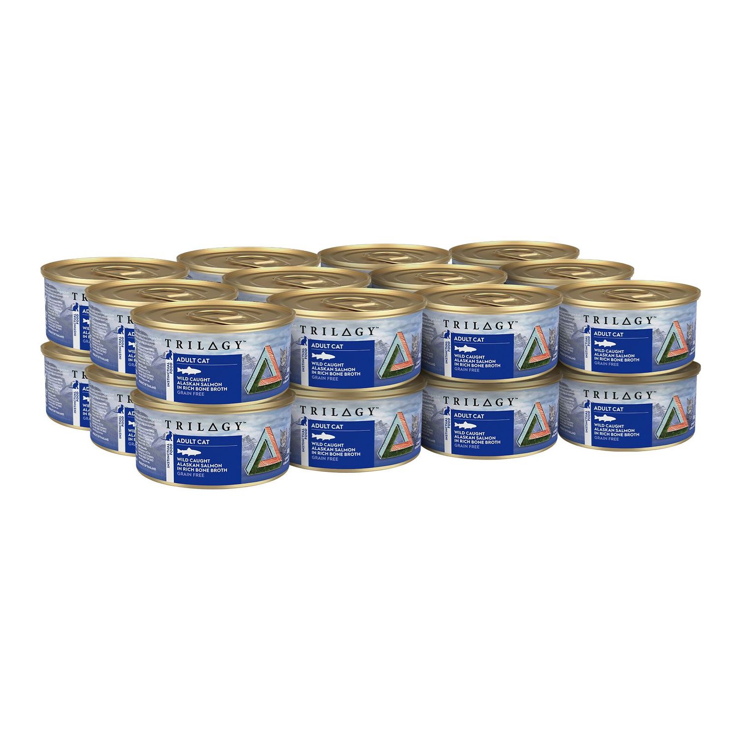 Trilogy Wild Caught Alaskan Salmon In Rich Bone Broth Grain Free Adult Wet Cat Food  - 85 grams x 24