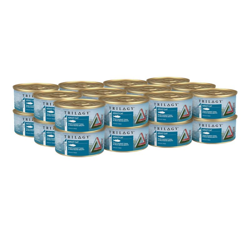Trilogy Wild Caught Tuna In Rich Bone Broth Grain Free Adult Wet Cat Food  -  85 grams x 24