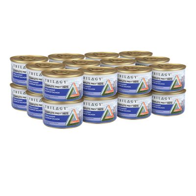Trilogy Complete Prey Pate Wild Caught Alaskan Salmon Grain Free All Life Stages Wet Cat Food  -  85 grams x 24 Trilogy Complete Prey Pate Wild Caught Alaskan Salmon Grain Free All Life Stages Wet Cat Food  -  85 grams x 24