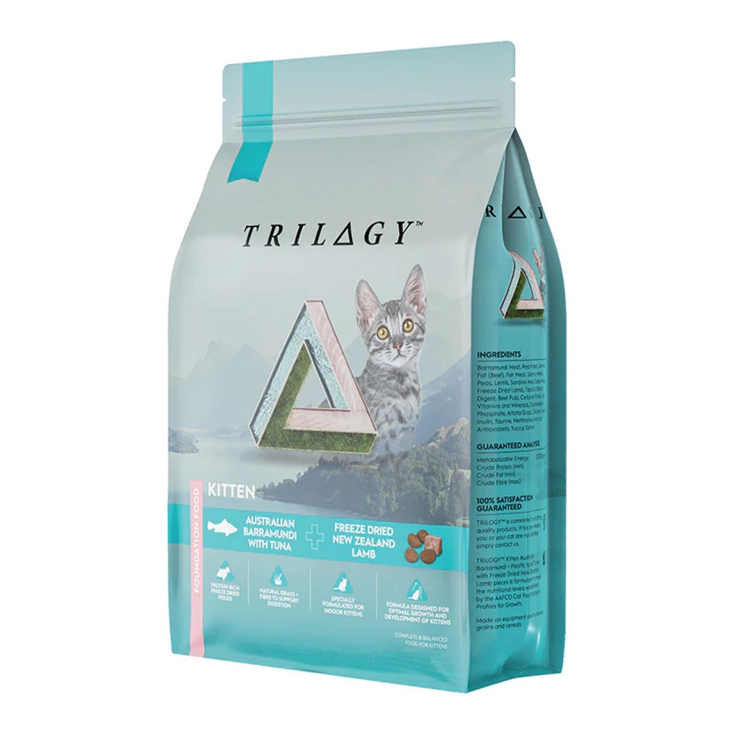 Trilogy Foundation Barramundi With Tuna And Freeze Dried Lamb Grain Free Kitten Dry Cat Food  -   1.2 kg