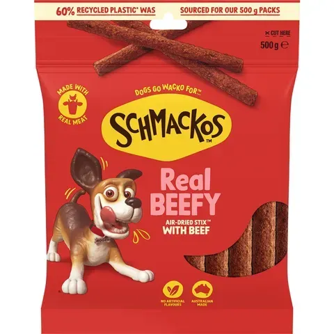 Schmackos Stix Beef Dog Treats  -  500 grams