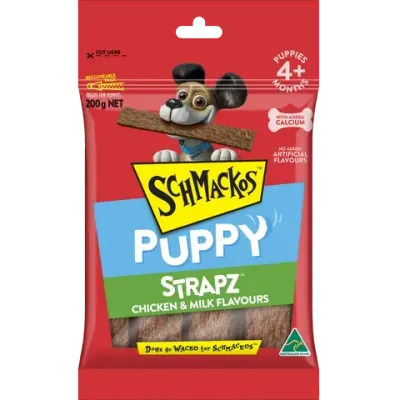 Strapz Puppy Chicken Recipe And Milk Flavour Dog Treats  -  200 grams