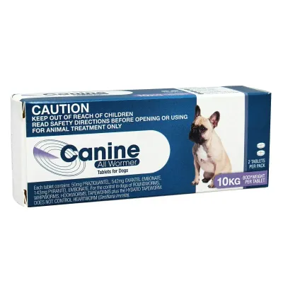 Value Plus Canine All Wormer  10 kg  -  2 tablets