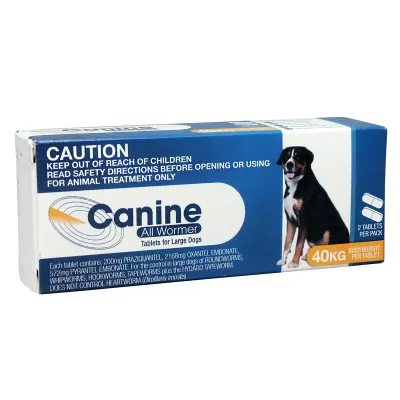 Value Plus Canine All Wormer  40 kg  -  2 tablets