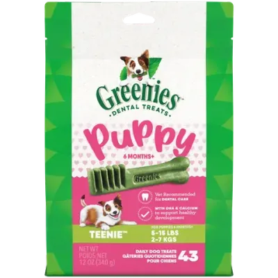 GREENIES Puppy Dental Dog Treats Original Teenie  -   340 grams