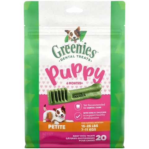GREENIES Puppy Dental Dog Treats Original Petite  -   340 grams