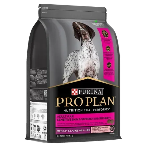 Pro Plan Sensitive Skin and Coat Medium and Large Adult Salmon Flavour  -  3 kg