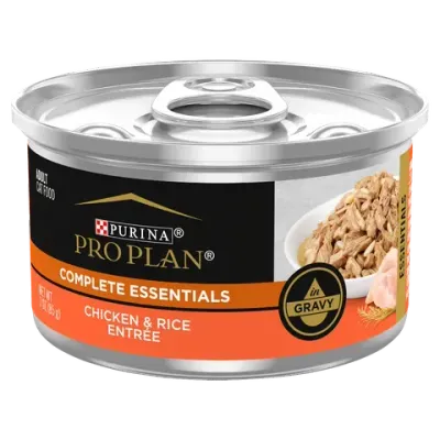 Pro Plan Complete Essentials Chicken & Rice Entrée In Gravy Wet Cat Food  -  85 grams x 24