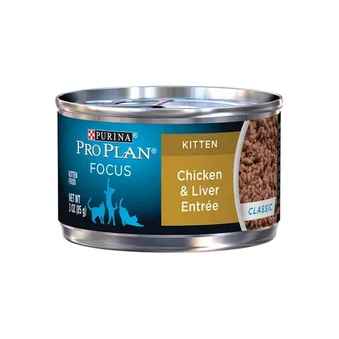 Pro Plan Kitten Chicken & Liver Entrée Wet Cat Food  -  85 grams x 24
