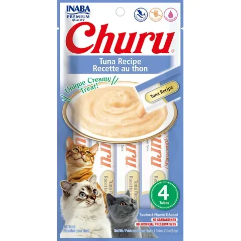 INABA Churu Tuna Recipe - 56 grams 14 grams x 4 Tubes