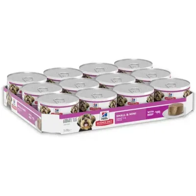 Hills Science Diet Adult Small & Mini with Beef Canned Dog Food - 12 x 200 grams Hills Science Diet Adult Small & Mini with Beef Canned Dog Food - 12 x 200 grams