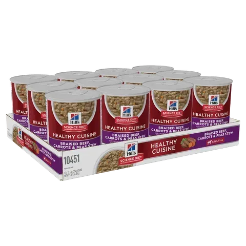 Hills Science Diet Canine Adult Healthy Cuisine Beef & Carrot Stew - 12 x 354 grams