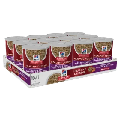 Hills Science Diet Canine Adult Healthy Cuisine Beef & Carrot Stew - 12 x 354 grams