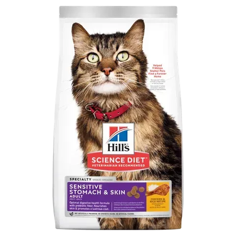 Hills Science Diet Sensitive Stomach And Skin Chicken And Rice Recipe Adult Dry Cat Food - 7.03 kg
