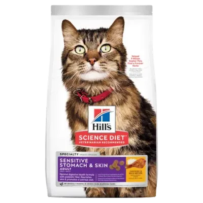 Hills Science Diet Sensitive Stomach And Skin Chicken And Rice Recipe Adult Dry Cat Food - 7.03 kg Hills Science Diet Sensitive Stomach And Skin Chicken And Rice Recipe Adult Dry Cat Food - 7.03 kg