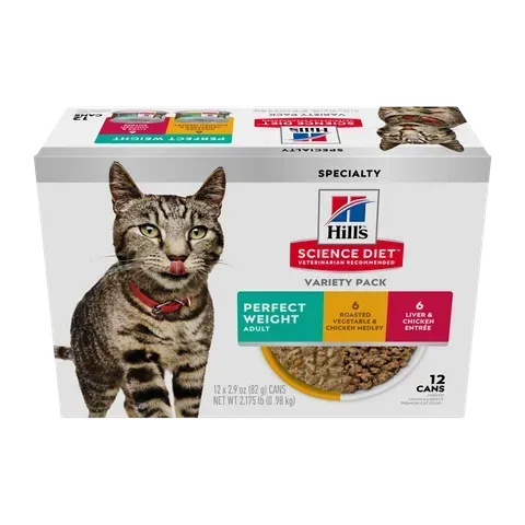 Hills Science Diet Perfect Weight Chicken Adult 1+ Pouches Wet Cat Food - 85 grams x 12