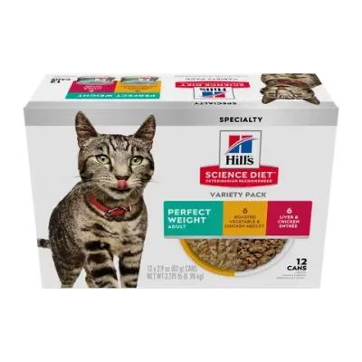 Hills Science Diet Perfect Weight Chicken Adult 1+ Pouches Wet Cat Food - 85 grams x 12 Hills Science Diet Perfect Weight Chicken Adult 1+ Pouches Wet Cat Food - 85 grams x 12