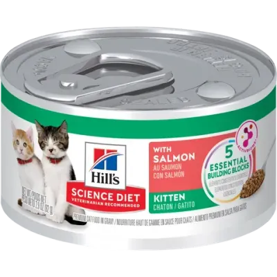 Science Diet Kitten Savory Salmon Entrée Canned Cat Food - 24 x 82 grams Science Diet Kitten Savory Salmon Entrée Canned Cat Food - 24 x 82 grams