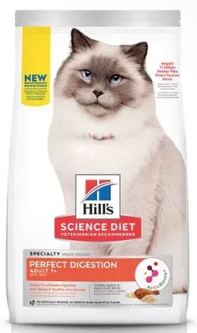Science Diet Perfect Digestion Adult 7+ Dry Cat Food  - 2.72 kg