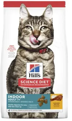 Hills Science Diet Indoor Chicken Recipe Mature Senior Adult 7+ Dry Cat Food  -  1.58 kg