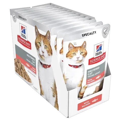 Hills Science Diet Optimal Care Ocean Fish Adult 1-6 Years Pouches Wet Cat Food -  85 grams x 12