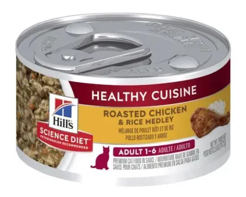 Hills Science Diet Healthy Cuisine Roasted Chicken And Rice Medley Adult Canned Wet Cat Food - 79 grams x 24