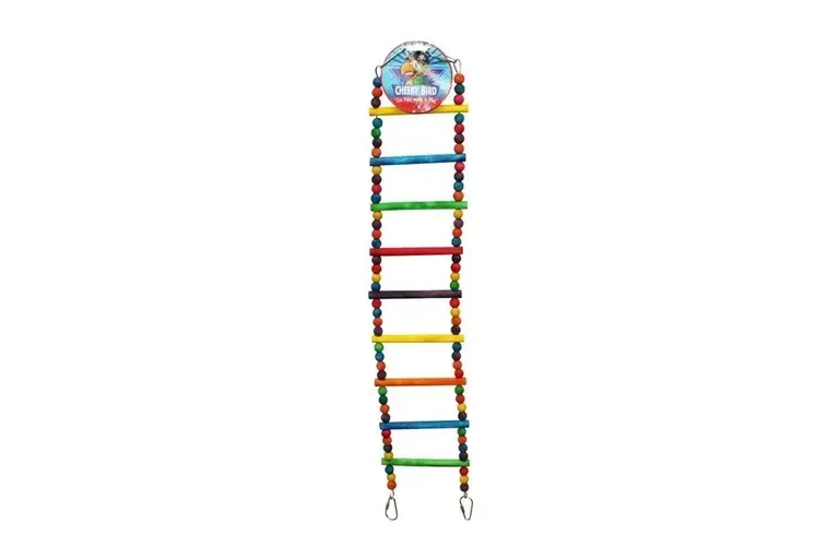 Cheeky Bird 9 Step Ladder Wooden Bird Toy w/ Beads