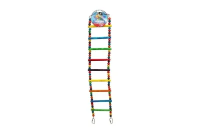 Cheeky Bird 9 Step Ladder Wooden Bird Toy w/ Beads Cheeky Bird 9 Step Ladder Wooden Bird Toy w/ Beads