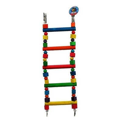 Cheeky Bird Large Parrot 5 Step Ladder Wooden Bird Toy