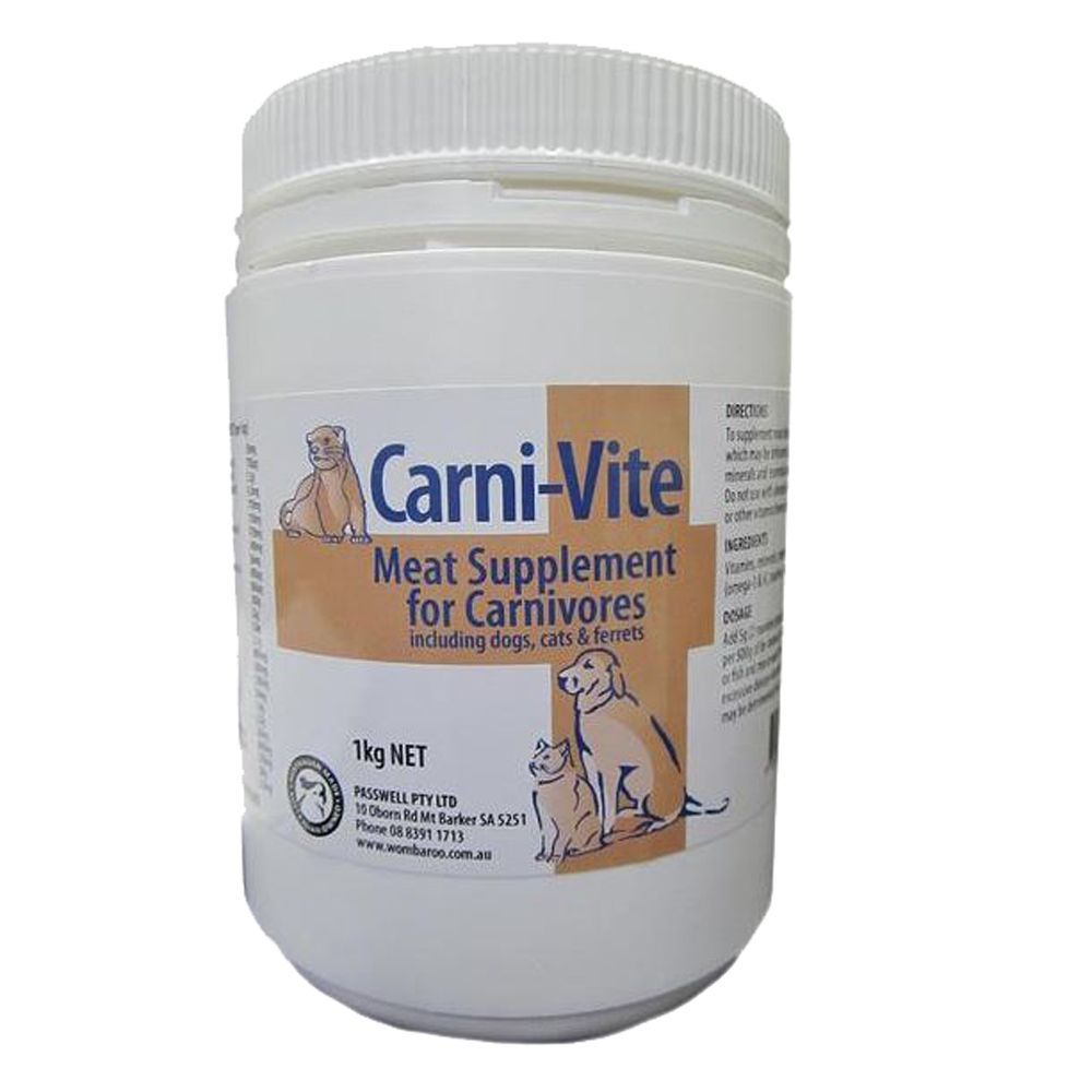 Wombaroo Carni-vite Meat Supplement for Dogs Cats & Ferrets - 1 kg