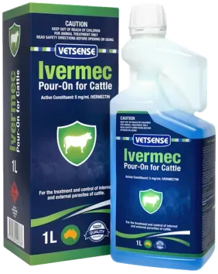 Vetsense Ivermec Pour-On for Cattle - 1 litre Vetsense Ivermec Pour-On for Cattle - 1 litre
