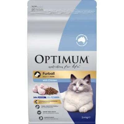 Optimum Furball Dry Cat Food Chicken  -  1.4 kg