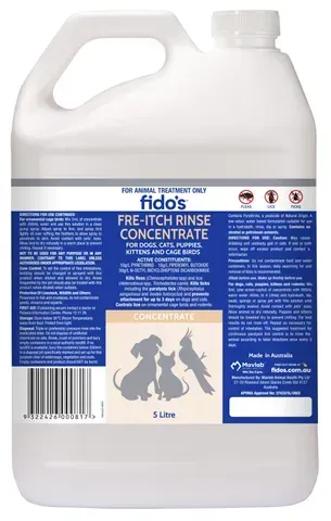 Fido's Fre-Itch Rinse Concentrate for Dogs & Cats  -  5 litres