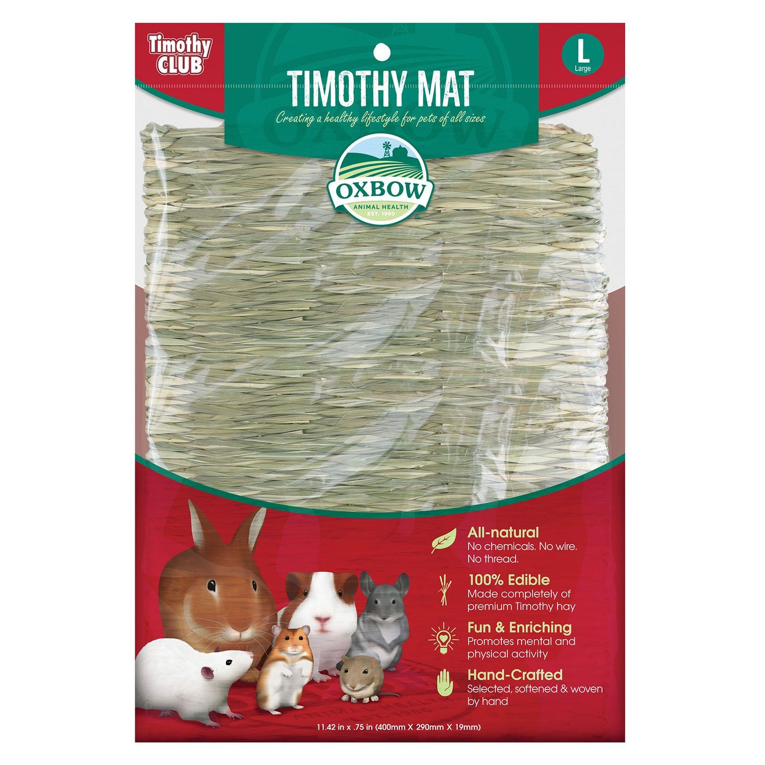 Oxbow Timothy Hay Club Mat Medium Bed For Small Animals