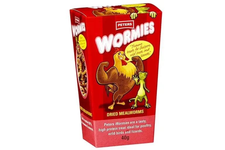 Peters Wormies Poultry Wild Birds & Lizards Dried Mealworms  -  40 grams