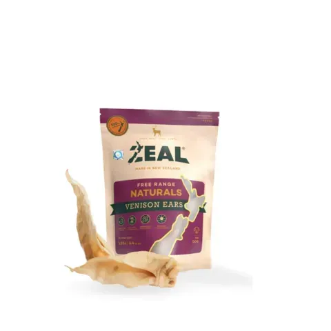 Zeal Free Range Natural Treats Venison Ears  -  125 grams