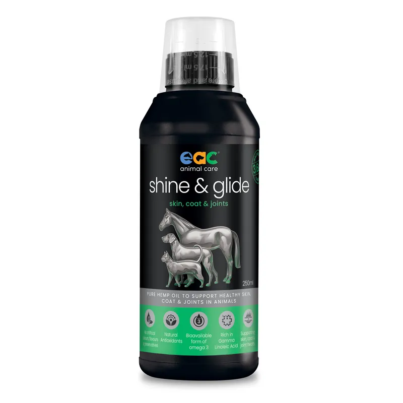 EAC Shine And Glide Hemp Oil Supplement For Dogs Cats And Horses - 250 ml EAC Shine And Glide Hemp Oil Supplement For Dogs Cats And Horses - 250 ml