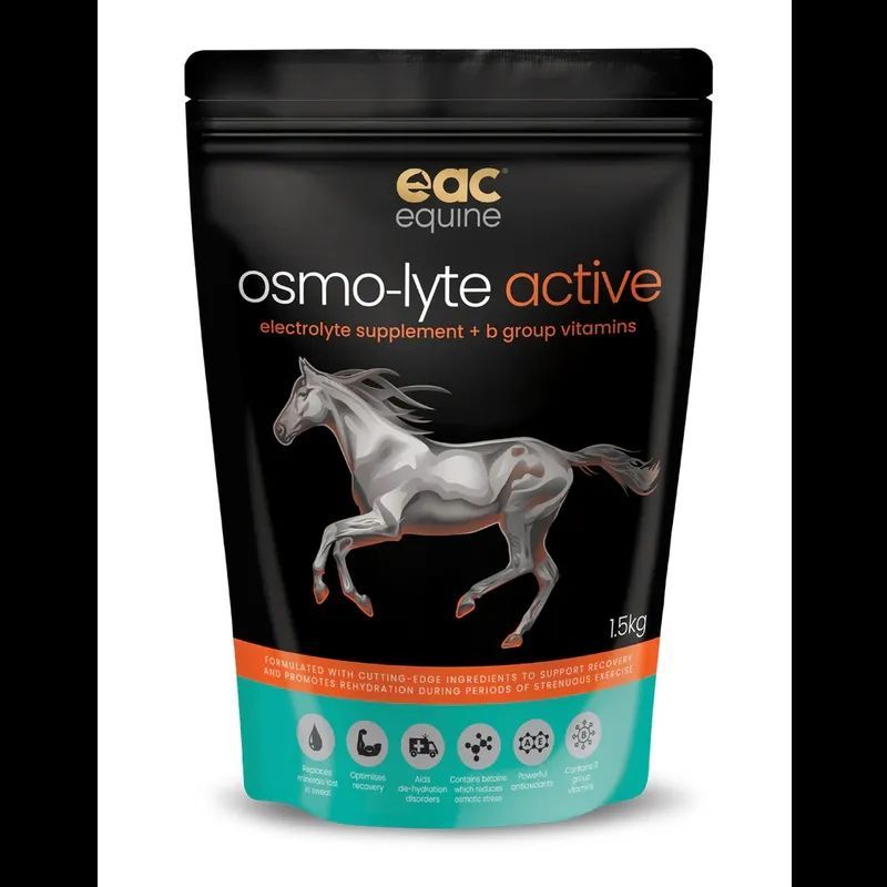 EAC Animal Care Osmo-Lyte Active Electrolyte Supplement + Vit B for Horses - 1.5 kg EAC Animal Care Osmo-Lyte Active Electrolyte Supplement + Vit B for Horses - 1.5 kg